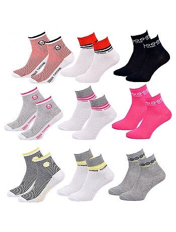 Calcetines mujer QUARTER SERGIO TACCHINI pack de 9