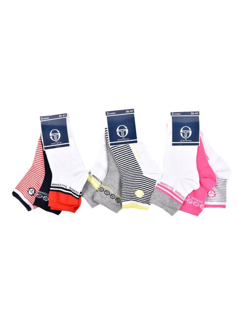 Calcetines mujer QUARTER SERGIO TACCHINI pack de 9 - Kiabi Calcetines mujer QUARTER SERGIO TACCHINI pack de 9 - Kiabi