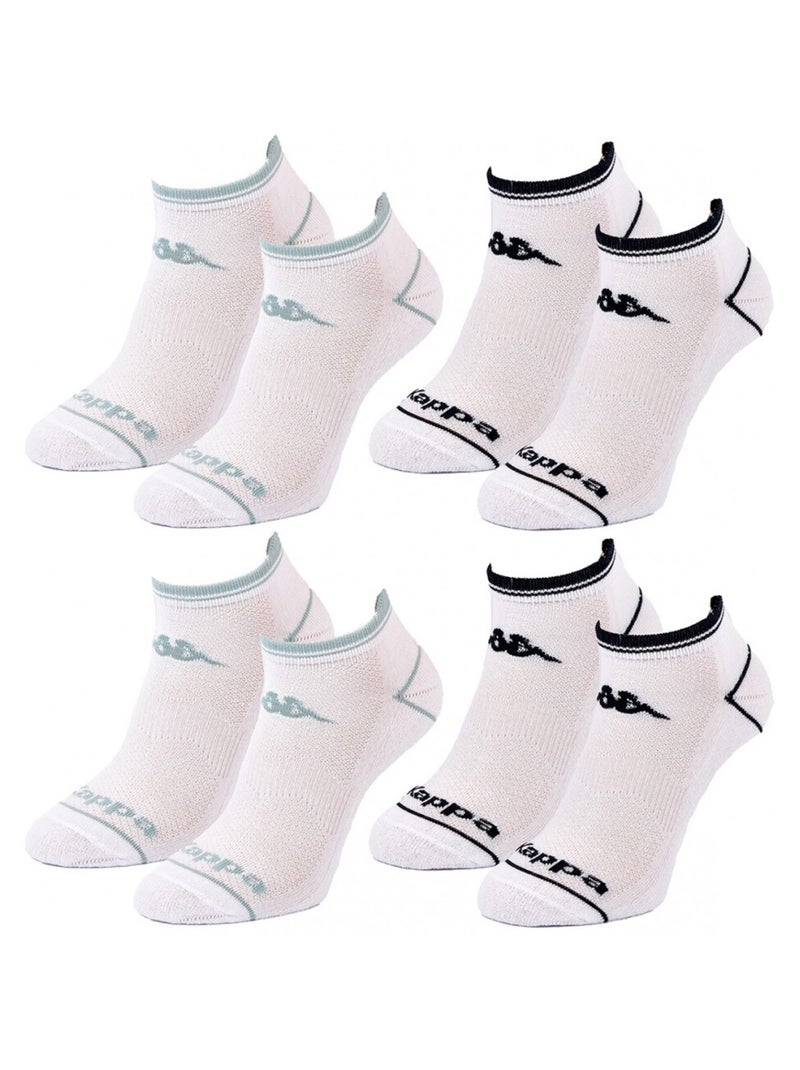 Calcetines Mujer SNEAKER KAPPA - Pack de 4 Blanco - Kiabi