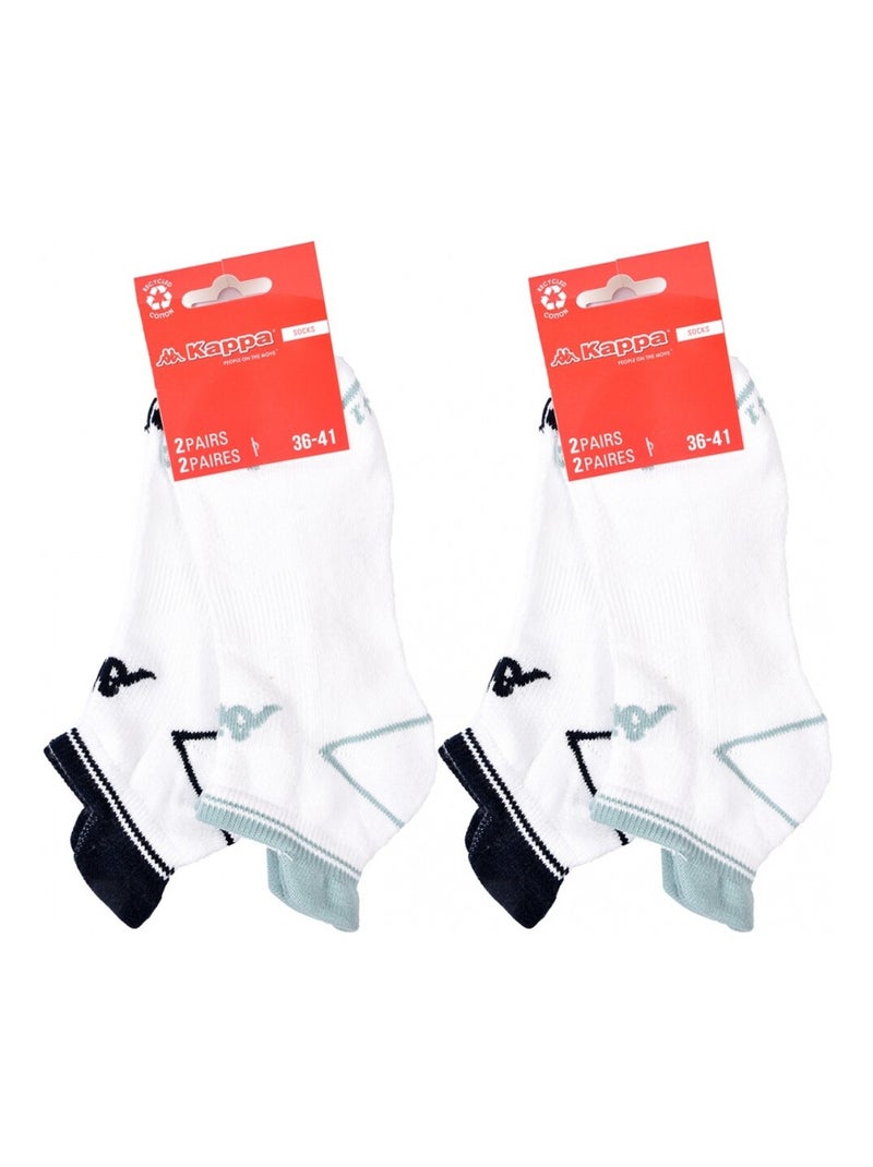 Calcetines Mujer SNEAKER KAPPA - Pack de 4 Blanco - Kiabi