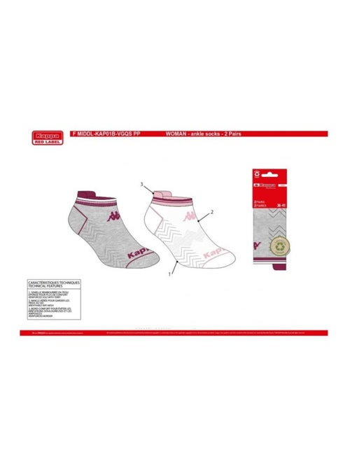 Calcetines Mujer SNEAKER KAPPA - Pack de 4 - Kiabi