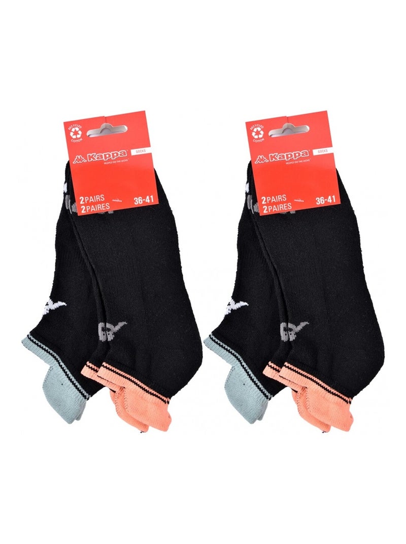 Calcetines Mujer SNEAKER KAPPA - Pack de 4 Negro - Kiabi