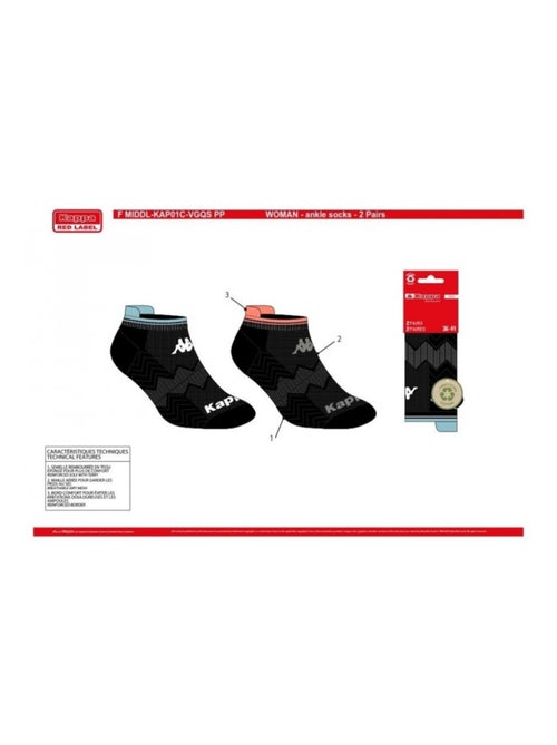 Calcetines Mujer SNEAKER KAPPA - Pack de 4 - Kiabi
