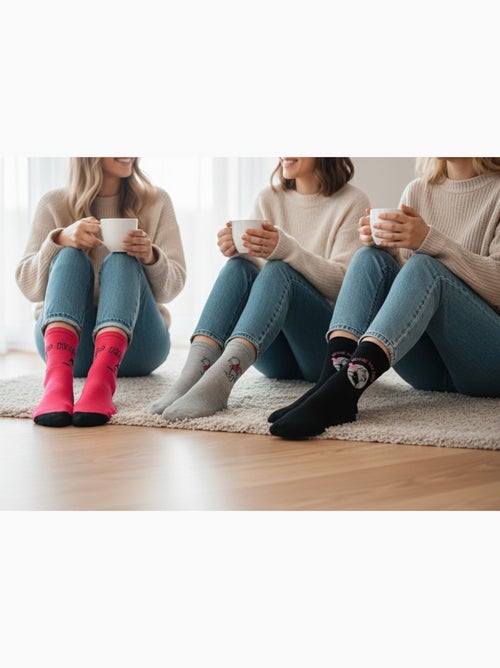 Calcetines Mujer Winnie the Pooh DISNEY Pack de 3 Pares - Kiabi Calcetines Mujer Winnie the Pooh DISNEY Pack de 3 Pares - Kiabi