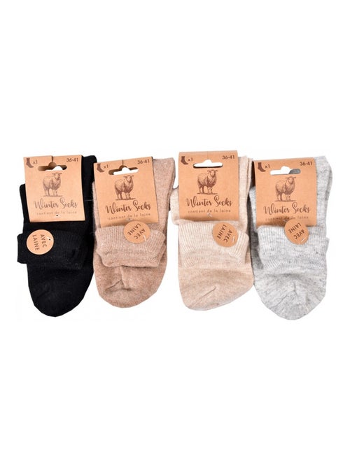 Calcetines Mujer WINTER SOCKS - Pack de 4 - Kiabi