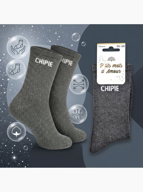 Calcetines Niña Lentejuelas Mensaje Humor OZABI Pack de 8 Pares - Kiabi Calcetines Niña Lentejuelas Mensaje Humor OZABI Pack de 8 Pares - Kiabi