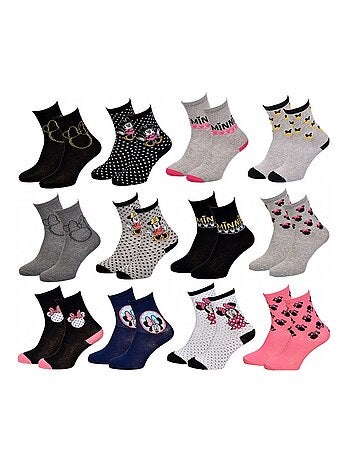 Calcetines Niña Licencia PACK DE 12 PARES MINNIE