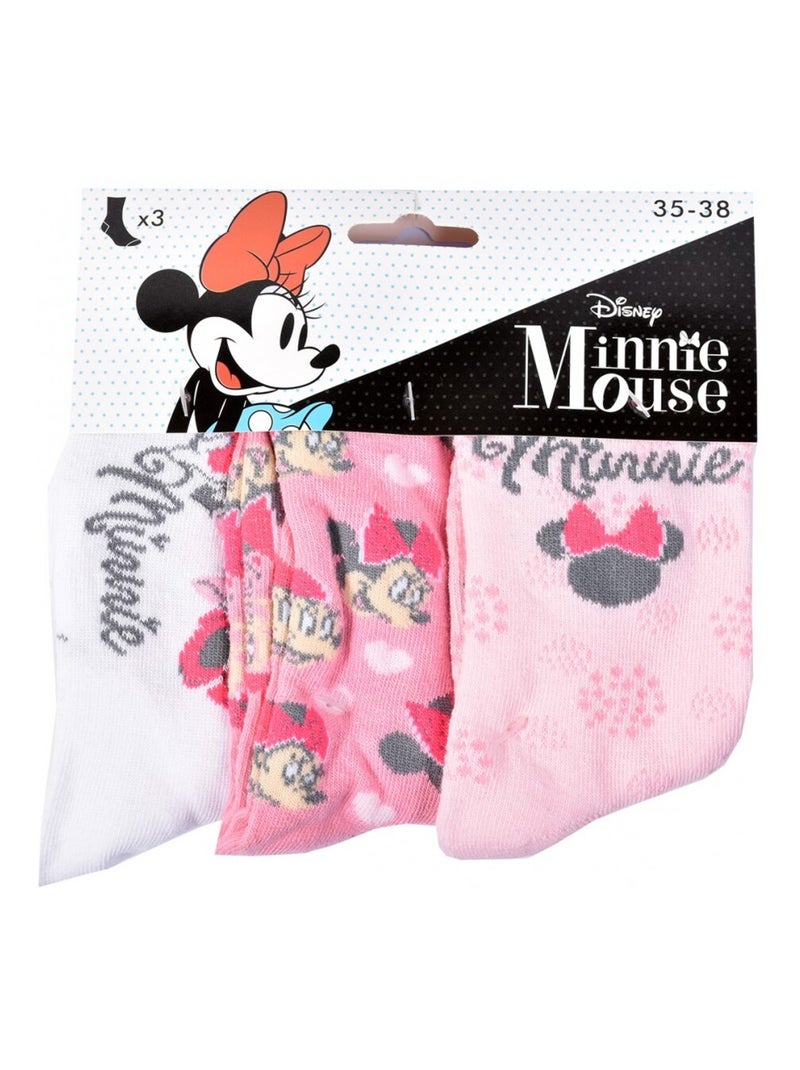 Calcetines Niña Licencia PACK DE 12 PARES MINNIE Blanco Multicolor Gris - Kiabi