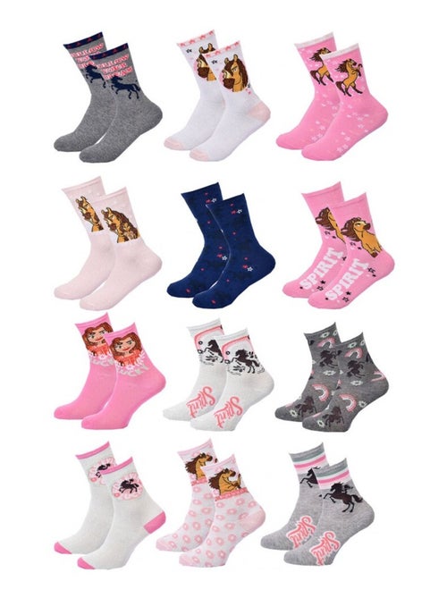 Calcetines Niña Licencia PACK DE 12 PARES SPIRIT - Kiabi