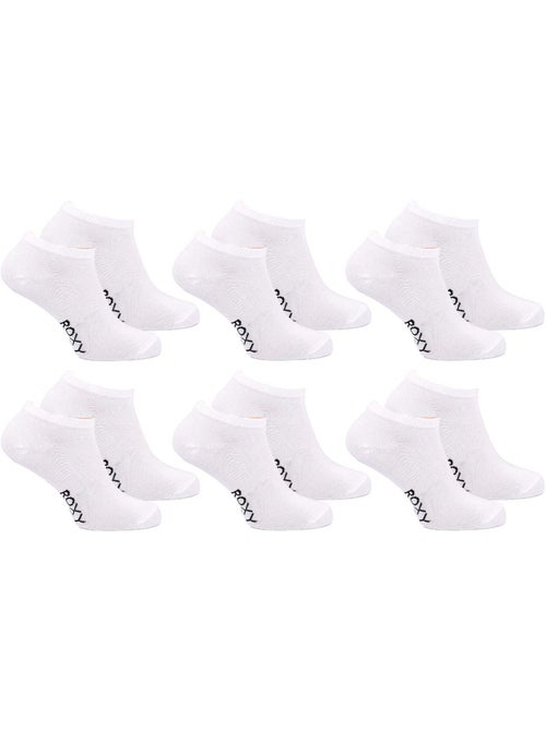Calcetines niña Sneaker Pack 6 ROXY - Algodón Transpirable - Kiabi Calcetines niña Sneaker Pack 6 ROXY - Algodón Transpirable - Kiabi