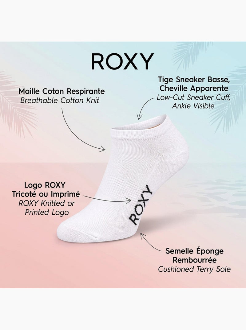 Calcetines niña Sneaker Pack 6 ROXY - Algodón Transpirable Blanco - Kiabi