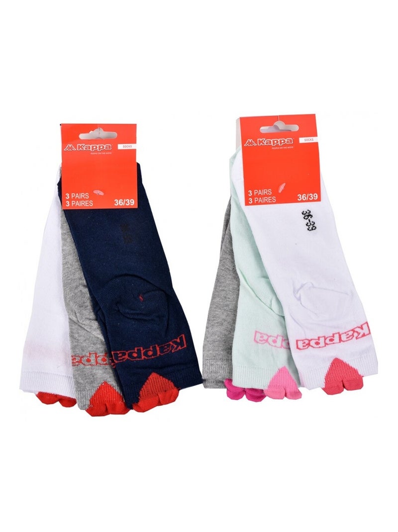 Calcetines Niña VILLE KAPPA - Pack de 6 Gris blanco negro - Kiabi