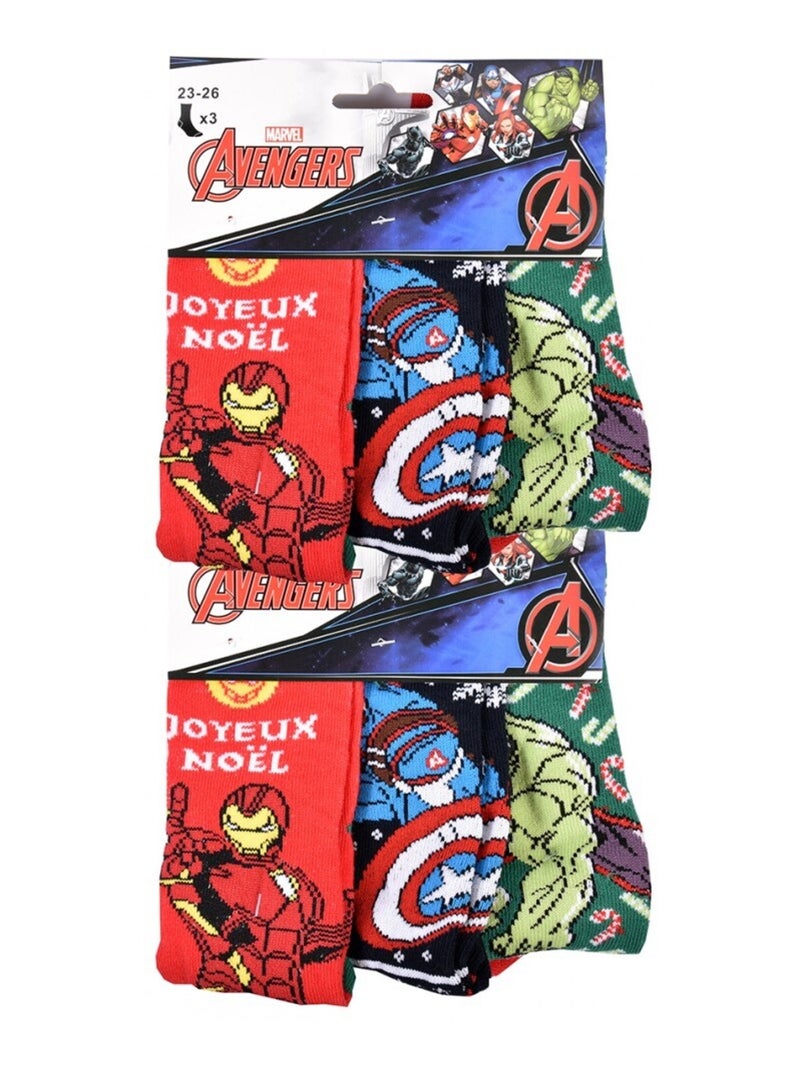 Calcetines Niño AVENGERS - Pack de 6 Azul Verde Azul - Kiabi