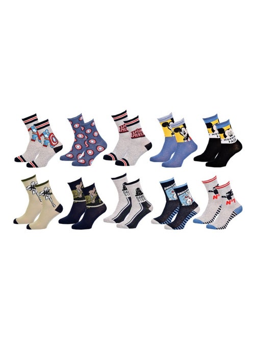 Calcetines niño DISNEY en Algodón - Pack de 10 - Kiabi