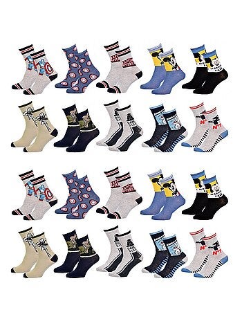 Calcetines niño DISNEY en Algodón - Pack de 20