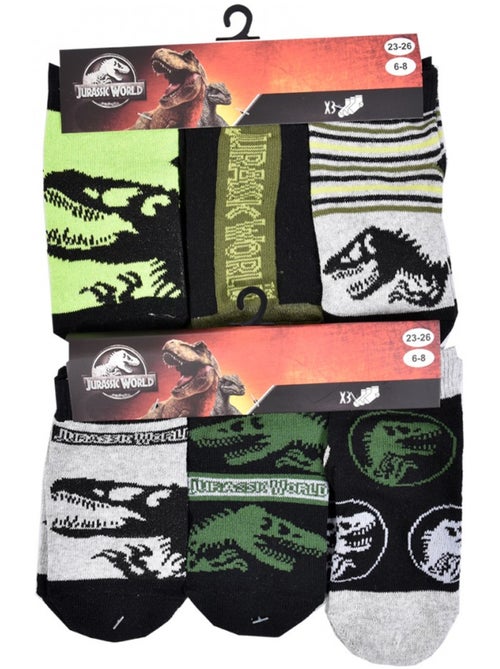 Calcetines Niño JURASSIC WORLD fantasía - Surtido modelos según llegadas - Pack de 9 - Kiabi