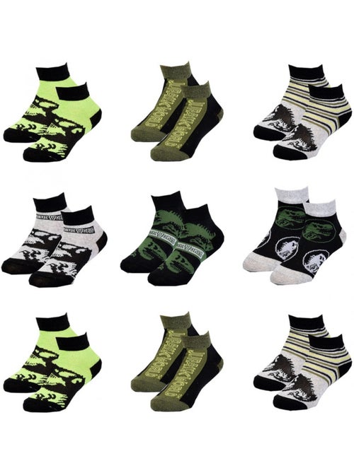 Calcetines Niño JURASSIC WORLD fantasía - Surtido modelos según llegadas - Pack de 9 - Kiabi