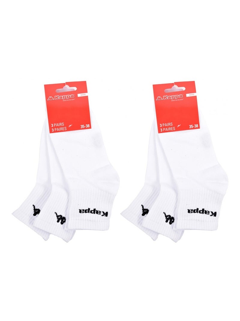 Calcetines Niño KAPPA QUARTER - Pack de 6 Blanco - Kiabi