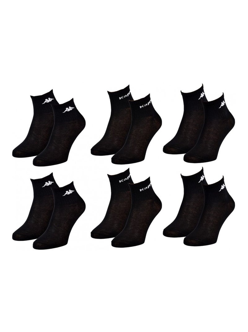 Calcetines Niño KAPPA QUARTER - Pack de 6 Negro - Kiabi