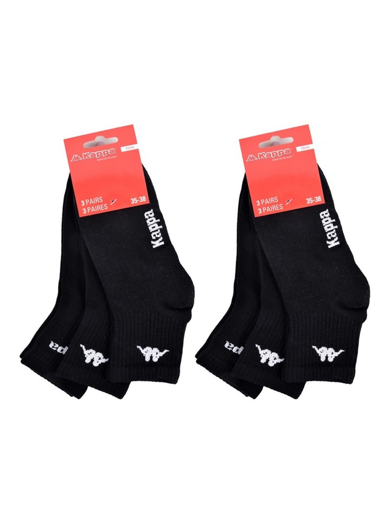 Calcetines Niño KAPPA QUARTER - Pack de 6 Negro - Kiabi
