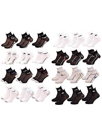 Calcetines Niño KAPPA Tobilleros en Algodón Mayoritario - Pack de 12