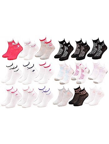 Calcetines Niño KAPPA Tobilleros en Algodón Mayoritario - Pack de 12