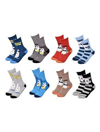 Calcetines Niño LAPINS CRETINS ABS Antideslizante - Pack de 8