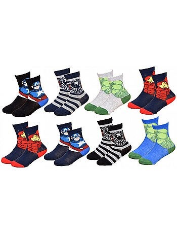 Calcetines niño Licencia Avengers fantasía - Pack de 9