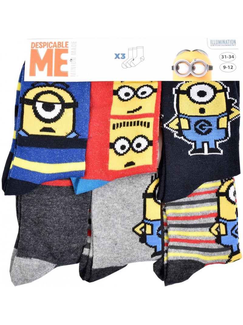 Calcetines niño Licencia MOI, MOCHE ET MECHANT fantasia - Pack de 6 Multicolor - Kiabi