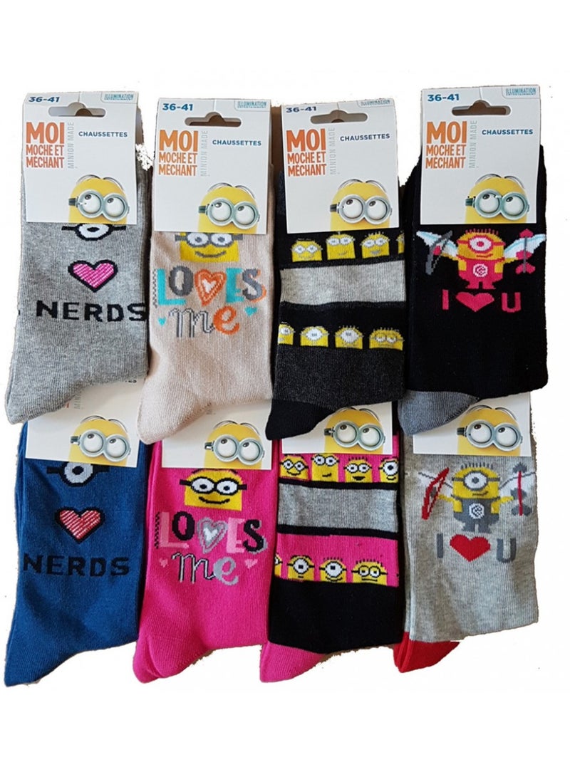 Calcetines niño Licencia MOI, MOCHE ET MECHANT fantasía Pack de 9 Multicolor - Kiabi
