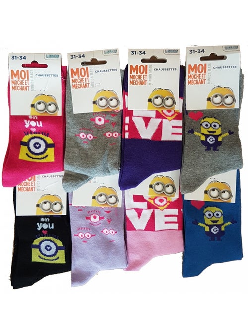 Calcetines niño Licencia MOI, MOCHE ET MECHANT fantasía Pack de 9 - Kiabi Calcetines niño Licencia MOI, MOCHE ET MECHANT fantasía Pack de 9 - Kiabi
