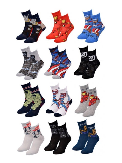 Calcetines Niño Licencia PACK DE 12 PARES AVENGERS - Kiabi