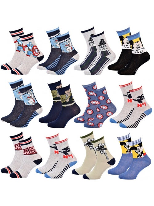 Calcetines Niño Licencia PACK DE 12 PARES DISNEY CLASSIC - Kiabi