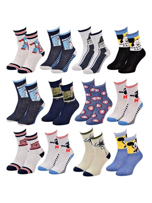 Calcetines Niño Licencia PACK DE 12 PARES DISNEY CLASSIC - Kiabi