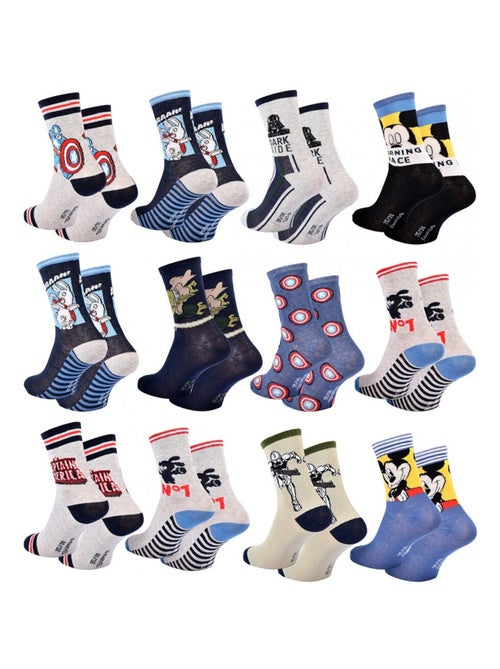 Calcetines Niño Licencia PACK DE 12 PARES DISNEY CLASSIC - Kiabi