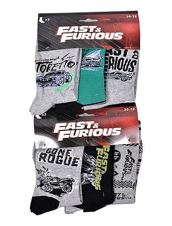 Calcetines Niño Licencia PACK DE 12 PARES FAST AND FURIOUS