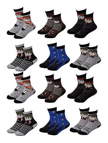 Calcetines Niño Licencia PACK DE 12 PARES HARRY POTTER