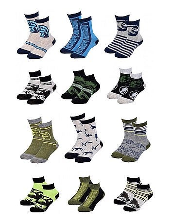 Calcetines Niño Licencia PACK DE 12 PARES JURASSIC PARK