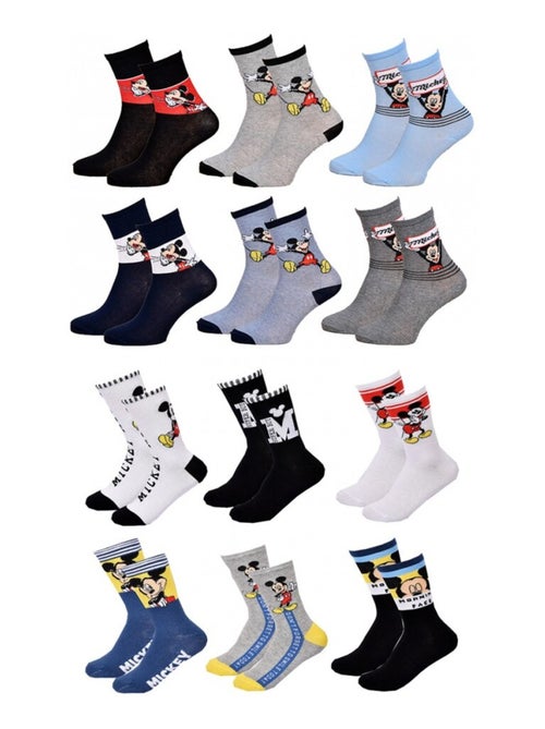 Calcetines Niño Licencia PACK DE 12 PARES MICKEY - Kiabi