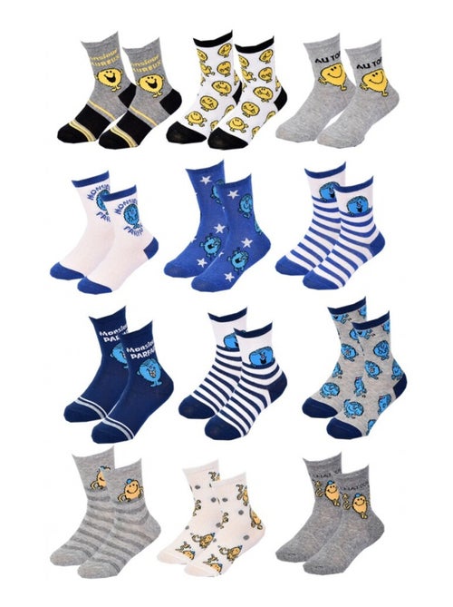 Calcetines Niño Licencia PACK DE 12 PARES MONSIEUR MADAME - Kiabi