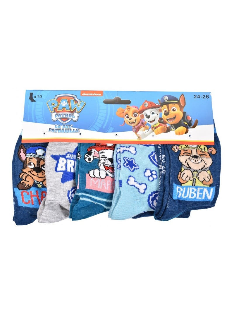 Calcetines Niño Licencia PACK DE 12 PARES PAT PATROL Azul Multicolor Azul - Kiabi