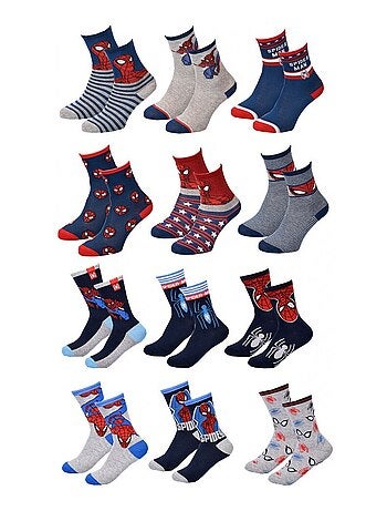 Calcetines Niño Licencia PACK DE 12 PARES SPIDER-MAN