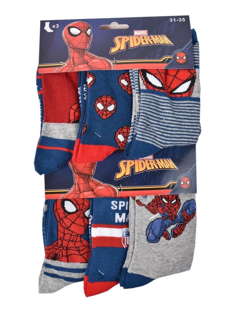 Calcetines Niño Licencia PACK DE 12 PARES SPIDERMAN Azul Multicolor Gris - Kiabi
