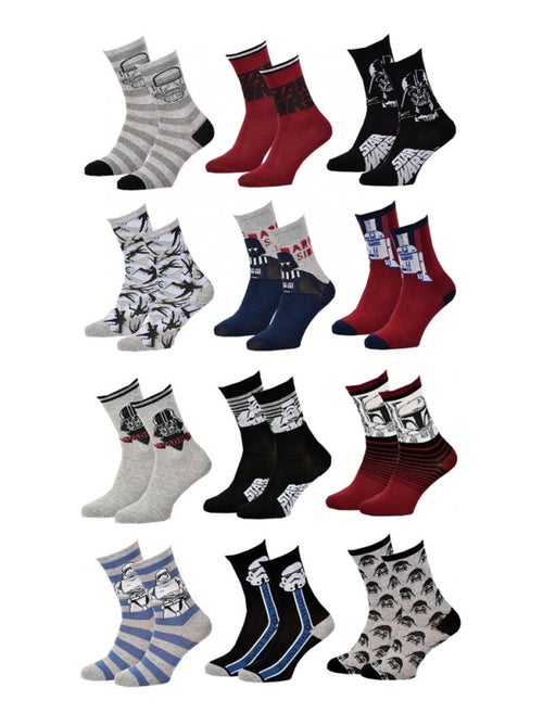 Calcetines Niño Licencia PACK DE 12 PARES STAR WARS - Kiabi