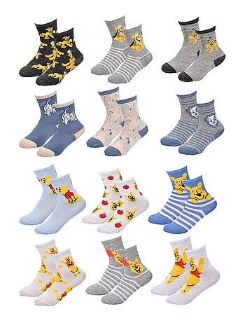 Calcetines Niño Licencia Pack de 12 Pares Winnie the Pooh