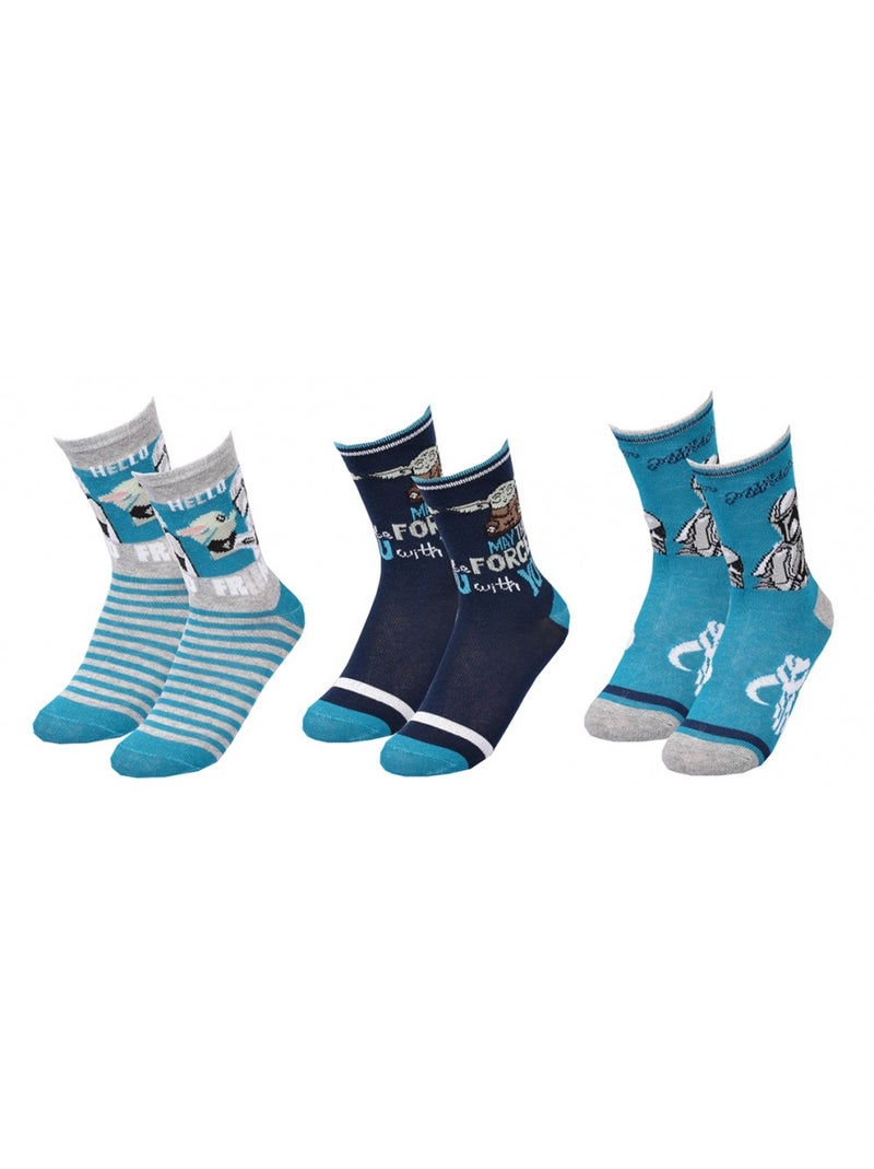 Calcetines Niño Licencia PACK DE 3 PARES Azul Multicolor Gris - Kiabi
