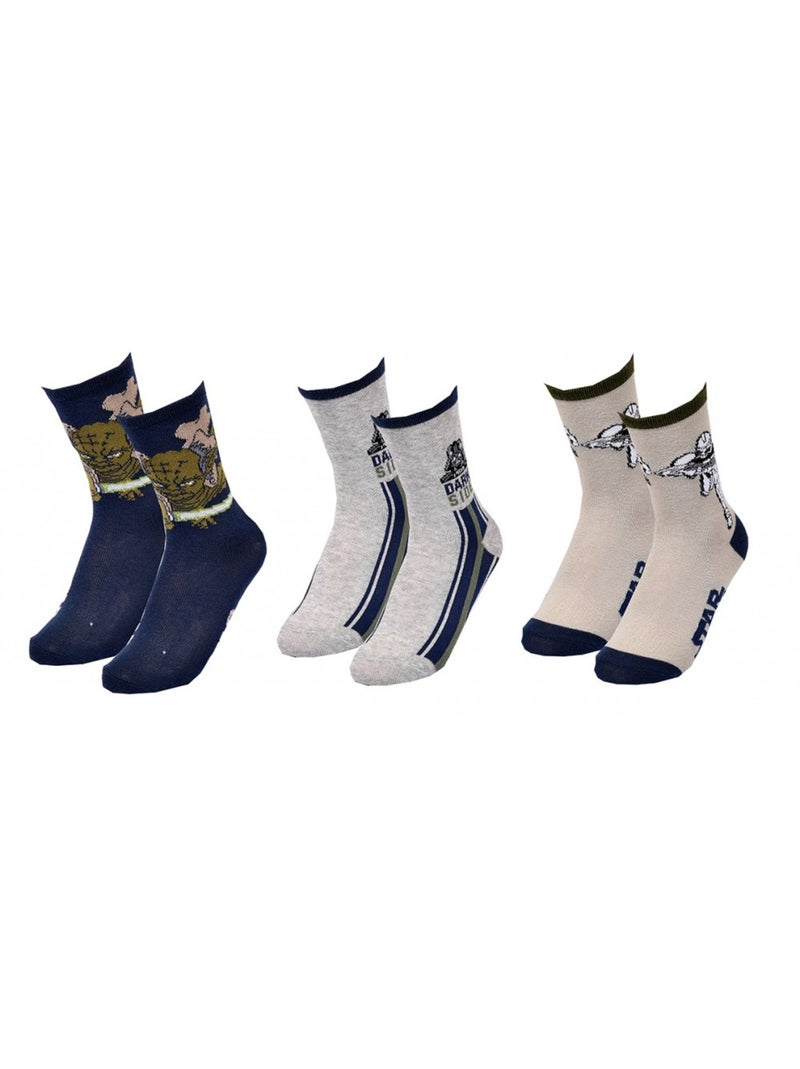 Calcetines Niño Licencia PACK DE 3 PARES Gris topo - Kiabi