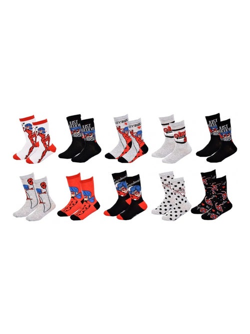 Calcetines niño MIRACULOUS algodón - Pack de 10 - Kiabi