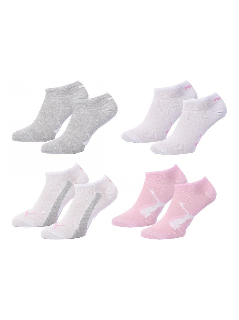 Calcetines Niño PUMA Invisibles - Pack de 8 Gris rosa blanco - Kiabi