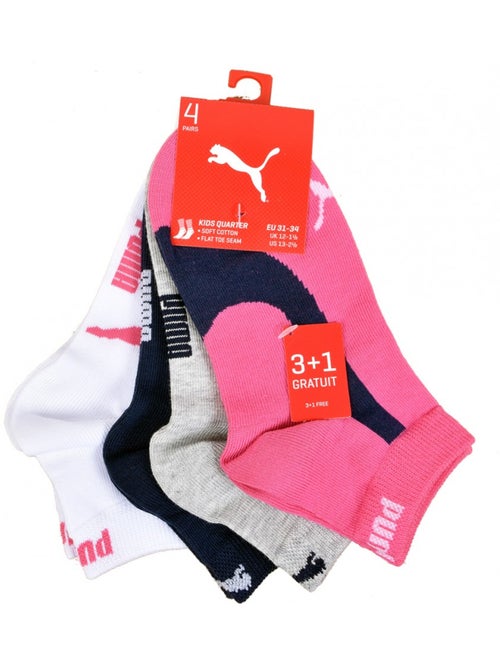 Calcetines niño PUMA Quarter 2 tiers Pack de 4 - Kiabi Calcetines niño PUMA Quarter 2 tiers Pack de 4 - Kiabi